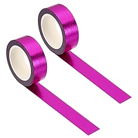 PATIKIL Lot De 2 Rouleaux De Ruban Adhésif Washi Métallique Pour Loisirs Créatifs, Emballage, Décoration, 15 Mm X 10 M, Vert