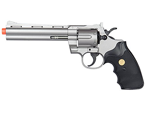 Ukarms Spring Airsoft Gun - 6 Shot 357 Magnum Revolver W/Shells + 6Mm Bbs (Silver) #TOP1