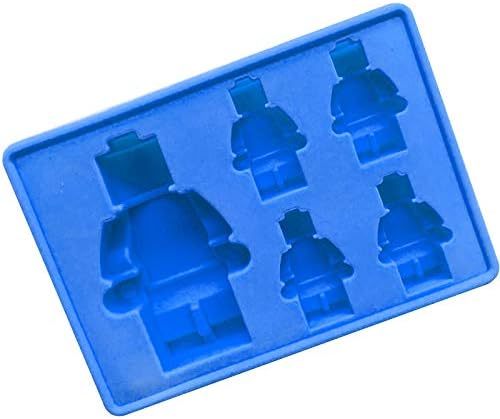 Gifts UK® 5 Robots Building Brick Figures Silicone Mould Chocolate Fondant Jelly Ice Cube Mold 1 pc