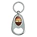 GRAPHICS & MORE Camel in The Desert Sunset with Palm Trees Keychain Chrome Metal Spinning Oval Bottle Opener