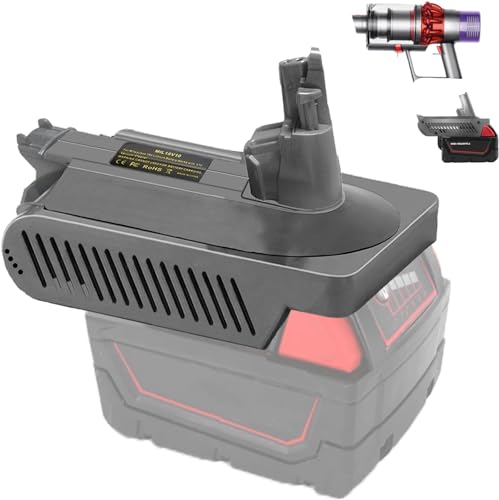 for Dyson V10 Battery Adapter Replacement, for Milwaukee 18V M18 Battery Work for Dyson V10 SV12 Series Vacuum Cleaner (Adapter only)