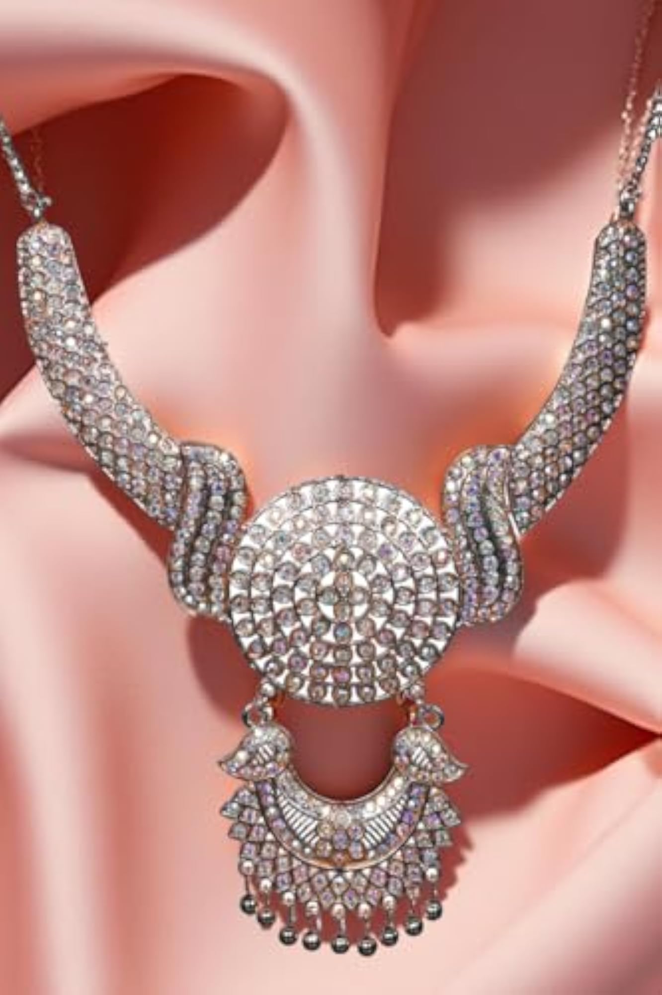 Traditional Rose Gold Necklace Set for Women, Elegant Design