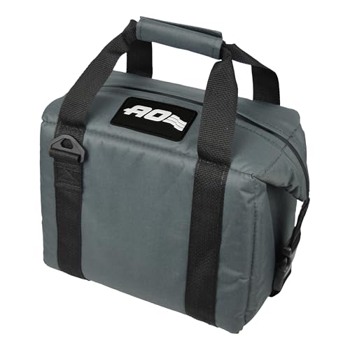 AO Coolers Original Soft-Sided Cooler Bag, Leak Proof, Insulated, Lunch & Travel Size, Charcoal,