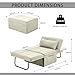 BIGSYY Sofa Bed, 4 in 1 Multi-Function Folding Ottoman Breathable Linen Couch Bed with Adjustable Backrest Modern Convertible Chair for Living Room Apartment Office, White