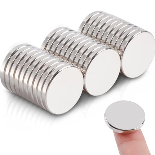 FPMYB 30Pcs Super Strong Magnets Neodymium, 15 x 2mm Small Round Magnets Heavy Duty, Tiny Small Disc Magnets for Fridge, Craft, Witeboard, Industrial, Building, Scientific, Office