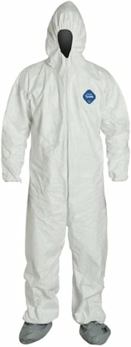 DuPont Industrial & Scientific TY122S - 2XL TY122S EACH 2XL Disposable Elastic Wrist, Bootie and Hood Tyvek Coverall Suit 1414 White