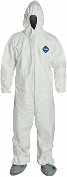 DuPont Industrial & Scientific TY122S - 2XL TY122S EACH 2XL Disposable Elastic Wrist, Bootie and Hood Tyvek Coverall Suit 1414 White