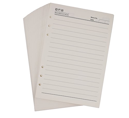 sayeec Papel de relleno A5 para la cartera de viaje de la cartera de la conferencia de folio de los anillos A5 Cover