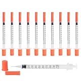 22 Pièces Seringue Insuline avec Aiguille 1 ml 30G x 8 mm, Seringues Graduées Multiusage, Seringue Intramusculaire pour Animaux, Insulin Syringe Type, Seringue avec Aiguille pour Mesure