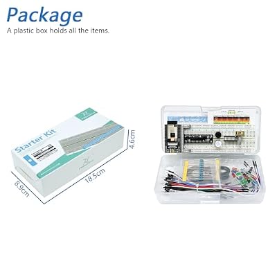 Freenove Basic Starter Kit for ESP32 CAM (Included), Dual-core 32-bit 240 MHz Microcontroller, Onboard Camera Wireless, Python C Code, 400-Page Detailed Tutorial, 141 Items, 58 Projects
