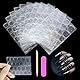 720 Stück Doppelseitiger Nagelkleber Aufkleber Transparent Set – 30 Blätter/720 transparente Nagelkleber für Tips in 12 Größen, inkl. Nagelhautschieber & Nagelfeile für einfache DIY-Maniküre