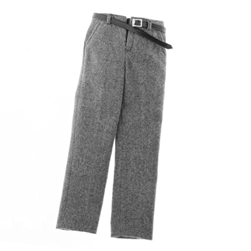 Pantalon de costume pour figurine 1/6 en tissu premium gris haute couture