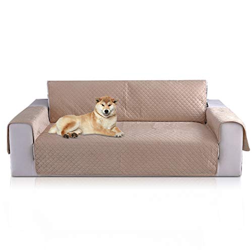 PETCUTE ソファーカバー マルチカバー ソファー保護カバー 替えソファカバー ソファーシーツ オシャレ おしゃれ 犬猫対策 一人掛け/二人掛け/三人掛け 滑り止め 傷防止 爪とぎ防止 洗える (三人掛け, コーヒー)