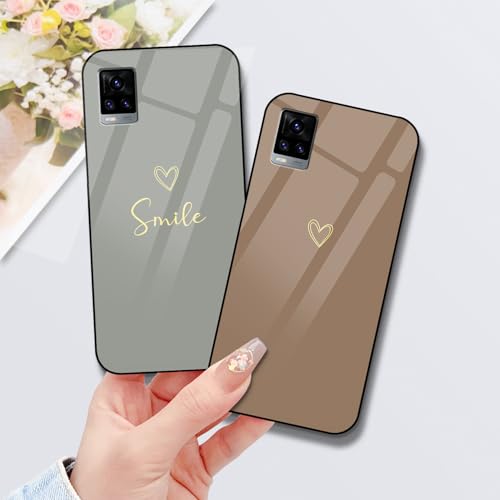 Image of COLORflow Back Cover Compatible with Vivo V20 | Heart Notes Color Customized | Shockproof TPU Bumper with Camera Protection Back Cover Compatible with Vivo V20