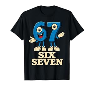 67 Six Seven 6-7 - Lustiges italienisches Brainrot Kids Gaming Meme T-Shirt