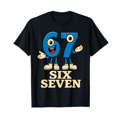67 Six Seven 6-7 - Lustiges italienisches Brainrot Gaming Meme T-Shirt