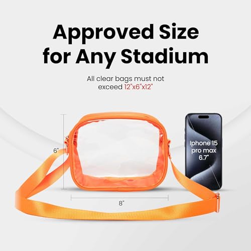 Clear Bag for Stadium Events – Stadium Approved Purse for Women, Durable Waterproof PVC, Adjustable Strap for Concerts3