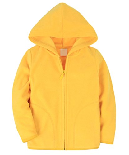 Dalary Baby Boys&Girls Polar Fleece Zipper Christmas Hoody Jacket Outerwear (5T,Yellow) #TOP9