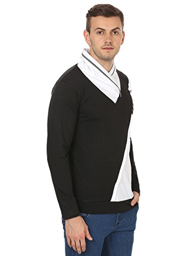 Image of Black Collection Men's Plain Slim Fit Full Sleeve T-Shirt