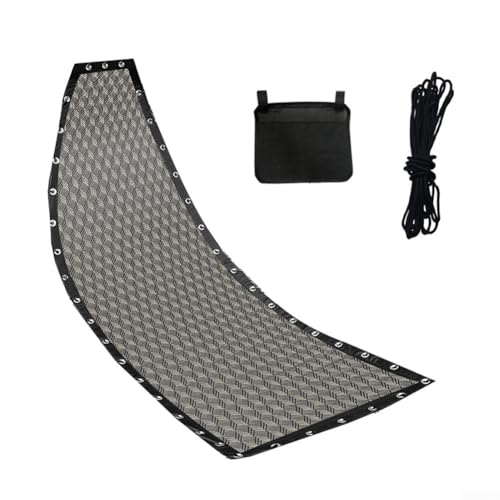 Tela de repuesto para silla columpio colgante de textilene con tela y diseño de rombos para uso en exteriores e interiores, 64 x 197 x 23 cm (1 pieza con bolsillos)