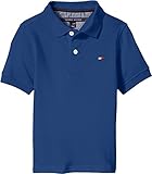 Tommy Hilfiger Little Boys Ivy Stretch Pique Polo, Industry Blue, M (5/6)