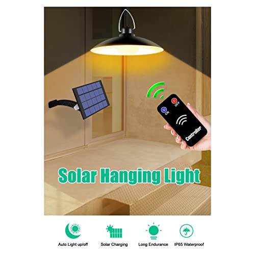 Qudai Lâmpada de LEDs Solar Suspenso Exterior IP65 À Prova D' Água Lâmpada Solar com Controlador Re