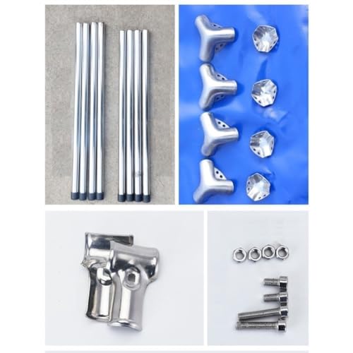 Laghetto per pesci con pannello di visualizzazione, rivestimento in PVC resistente, telaio in acciaio, bacino per acquario da giardino per koi e vita acquatica, include valvola di scarico, fontana per