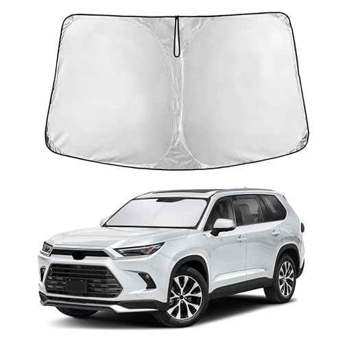 EcoNour Windshield Sunshade Compatible for Lexus TX/Toyota Grand Highlander 2024 2025 2026 XLE MAX Limited Platinum Sun Visor for Front Window Sun Shade Cover Blocker&Protector Car Accessories