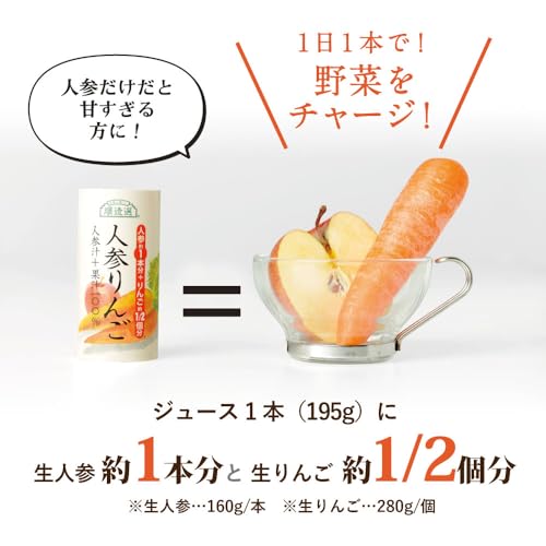 順造選 元気一杯 人参りんご100％ 195g×30本