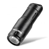 MecArmy X2S Stainless Steel LED Flashlight, Mini EDC Rechargeable Keychain Flashlight with Micro USB Charging, 10180 Battery 130 Lumens Outdoor Waterproof EDC Keychain Light (DLC Black)