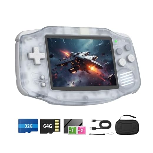 RG34XX Retro Handheld Game Console 3.4" IPS Screen 32G Linux 64-bit System RG 34XX Portable Video Gaming Console Support 5G WiFi Bluetooth,Streaming,HD TV Output,with Protecting Bag(Glacier)