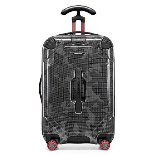 Image of Traveler's Choice Maxporter II Polycarbonate Hardside Trunk with Spinner Wheels, Gray Camo, 22-Inch Carry-on Luggage