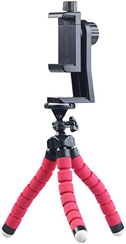 PEARL Smartphone Stativ: Ultraflexibles Dreibein-Kamerastativ mit Smartphone Halterung (Handy Stativ flexibel, Handy Dreibein, Beamer St&auml;nder)