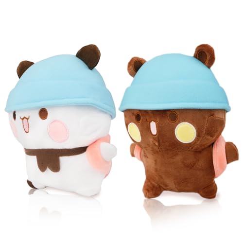 2Pcs Bubu Stuffed Animal, Bubu Dudu Plush, 20cm Dudu Panda Bear Figure Toys, White Bear and Brown Bear Plush, Cartoon Stuffed Animals Toy Cute Soft Plush Toy for Birthday Party Gifts for Boys Girls 2Pcs Bubu Stuffed Animal, Bubu Dudu Plush, 20cm Dudu Panda Bear Figure Toys, White Bear and Brown Bear Plush, Cartoon Stuffed Animals Toy Cute Soft Plush Toy for Birthday Party Gifts for Boys Girls