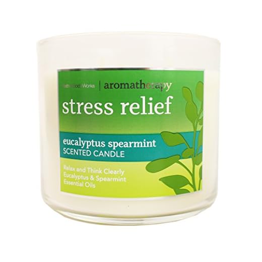 Bath and Body Works 3-wick Limited Edition Candle AROMATHERAPY COLLECTION (Stress Relief - Eucalyptus Spearmint)