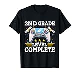 2nd Grade Graduation Level Complete Video Gamer 2026 T-Shirt