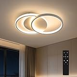 【Dimmbare Deckenlampen】: Passen Sie die Farbtemperatur (3000K-6500K) und die Helligkeit (10%-100%) ganz einfach per Fernbedienung an und aktivieren Sie den Nachtlichtmodus, um Ihr Beleuchtungserlebnis zu personalisieren. So können Sie verschiedene Stimmungen und Atmosphären schaffen und die perfekte Beleuchtung für jede Gelegenheit erzielen.