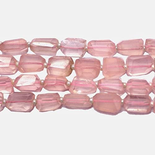 Quartz rose pépites facettées 10-12mm sans défaut pour enfilage facile