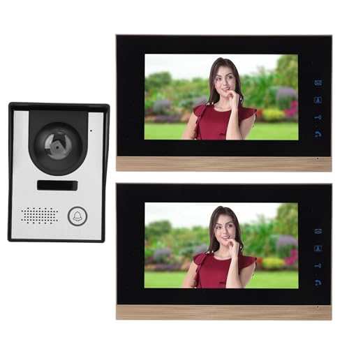Video Intercom Cablato CMOS CMOS Sensore a Infrarossi Fotocamera per Campanello con Display a Colori da 7 Pollici per la Sorveglianza di Spina europea