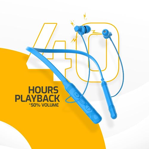 Image of BeLL BLBHS162 Bluetooth Wireless Neckband in Ear Earphone Headset with deep bass, 40H Play Time Stereo Sound with Magnetic Earbuds & Passive Noise Cancellation Neckband