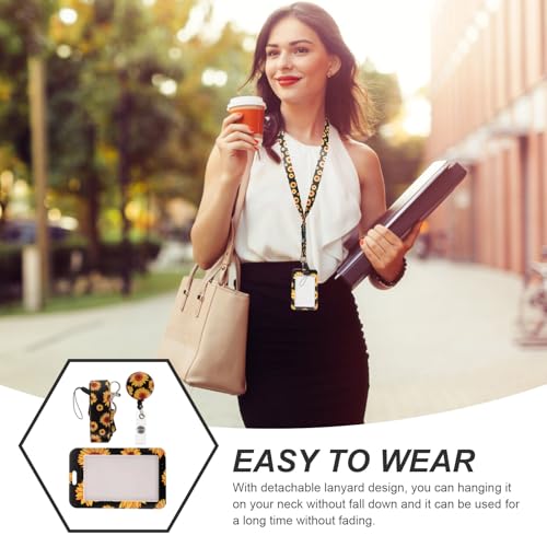 Porta tarjetas extensible con funda protectora para identificar a profesores 7