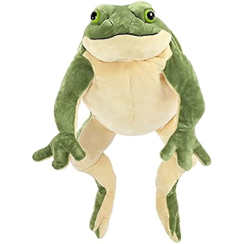 MorisMos Giant Frog Stuffed Animal Frog Plush, Large Stuffed Frog Plush, Big Stuffed Green Frog Pillow for Kids, 22 Inch Cover