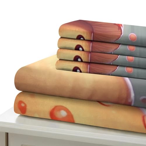 Housse de couette champignons parure lit 3D microfibre de qualité - 6