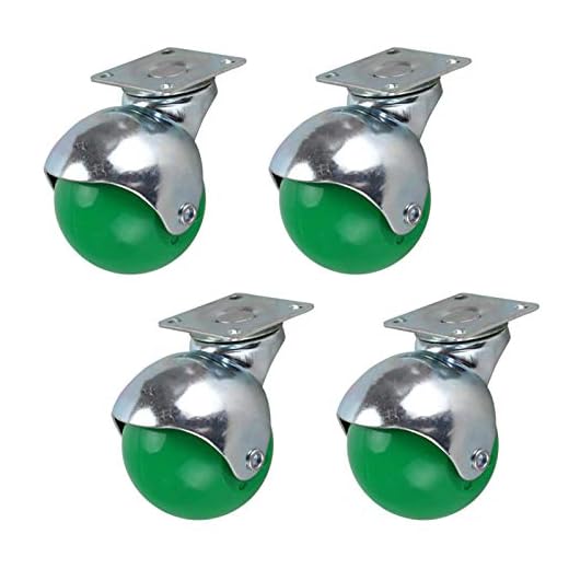 Swivel Caster Wheels Set, 2inch 50mm Furniture Caster Wheels, Ball Castor Wheels, Moving Caster Wheels, 360 ° Swivel Wheels, Trolley Wheels in Nylon, Replacement Caster, Last Capacity 120kg, 4Pcs