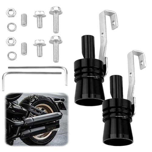 ZENQARI 2 Pièces Simulateur de Son d'Échappement Voiture, Sifflet Turbo Universel sans Modification, Émulateur de Bruit Sport en Métal avec Outils...