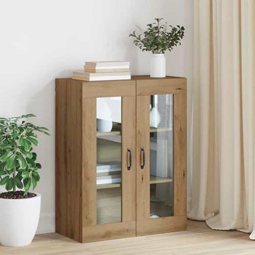Armario de almacenamiento de roble para organizar su salón con este mueble de pared moderno 3