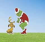Funny Stealing Christmas Lights Decor Yard Sign (Left Facing 3ft + Max)