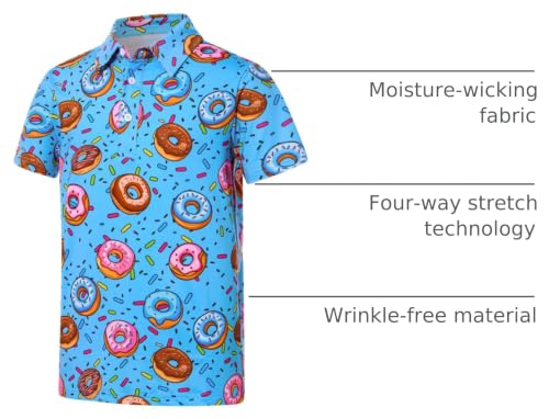 Cuddomper Boys Polo Shirt Size 7-8 Donut Short Sleeve Baseball Clothes — view 4