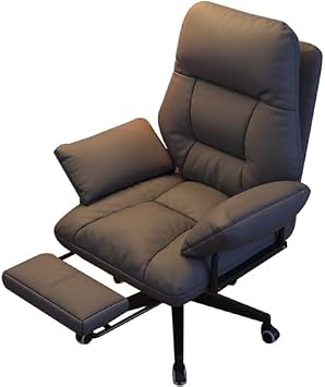 Office Chair Modern Office Chair with Footrest, Big and Tall Ergonomic Lazy Sofa for Bedroom, High Back Executive Office Chair with Foot Rest, Ergonomic Office Chair for Back Pain Relief
