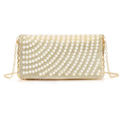 Sac de soirée avec chaîne amovible et perles de mariage - 7